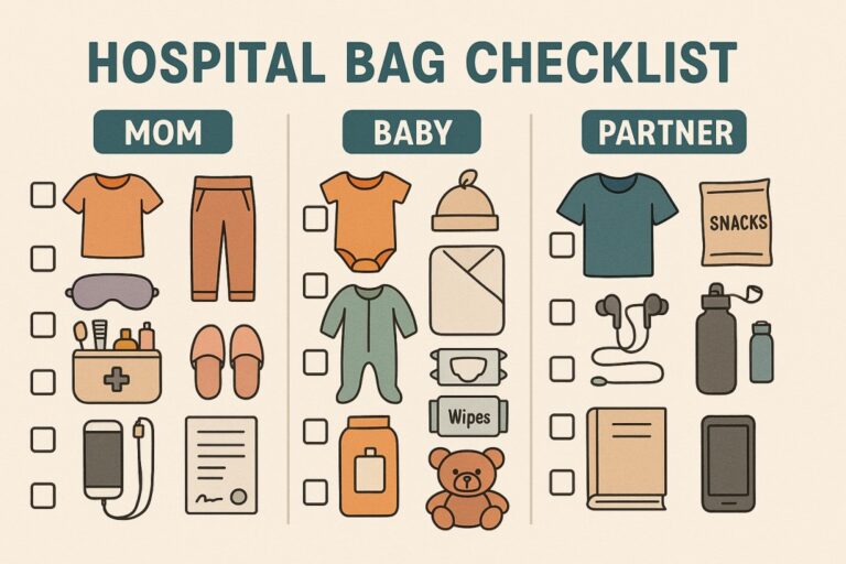 🧳 Hospital Bag Checklist for Mom, Baby & Partner